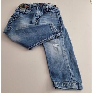 Ruff Hewn Boys Denim Jeans Size 2t. Ruff Shoe Logo On Back